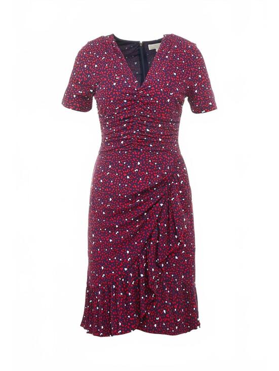 MICHAEL Michael Kors Dresses & Skirts - MICHAEL Michael Kors Heart Print Ruched Mini Dress Medium